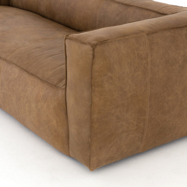 Leather Reverse Stitch Sofa