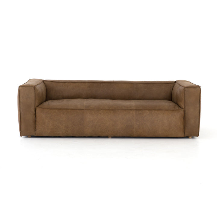 Leather Reverse Stitch Sofa
