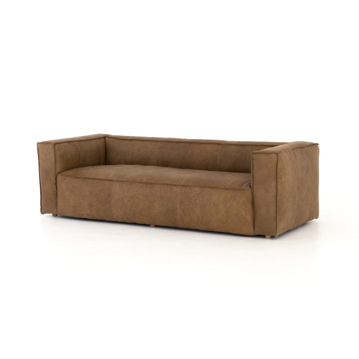 Leather Reverse Stitch Sofa