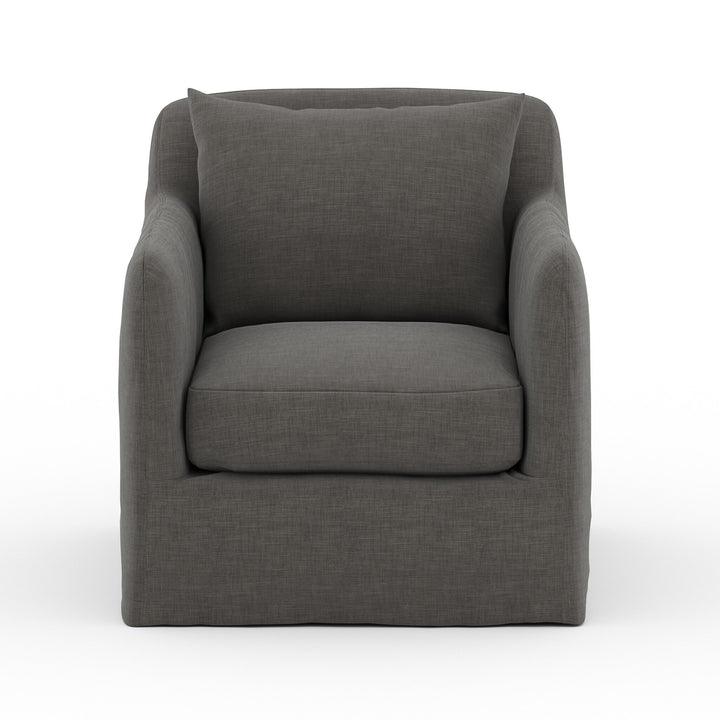 Dave Outdoor Slipcover Swivel Chair