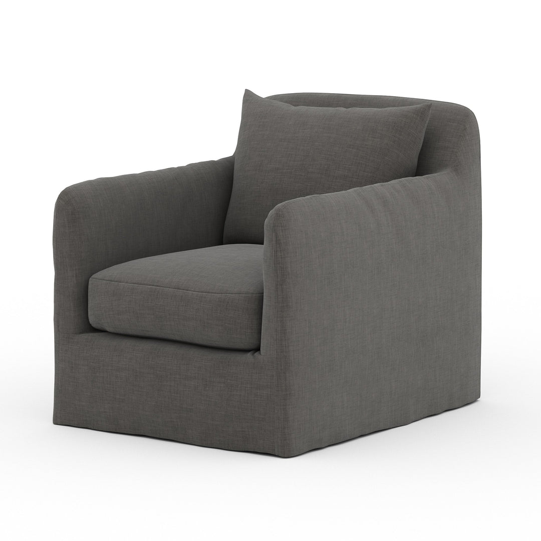 Dave Outdoor Slipcover Swivel Chair