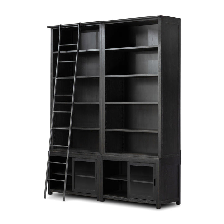 Ad Double Bookcase With Ladder