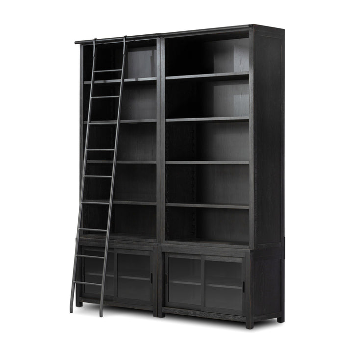 Ad Double Bookcase With Ladder