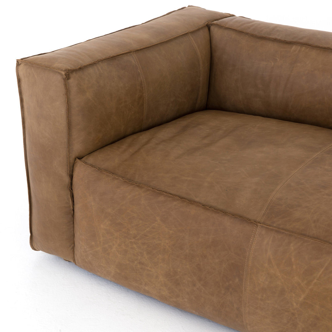 Leather Reverse Stitch Sofa