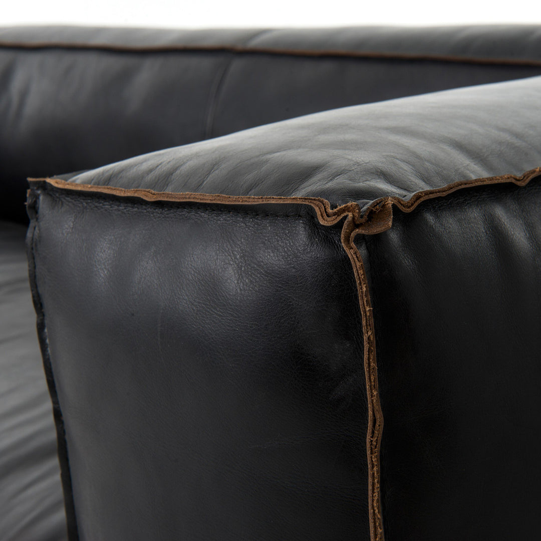 Black Reverse Stitch Sofa