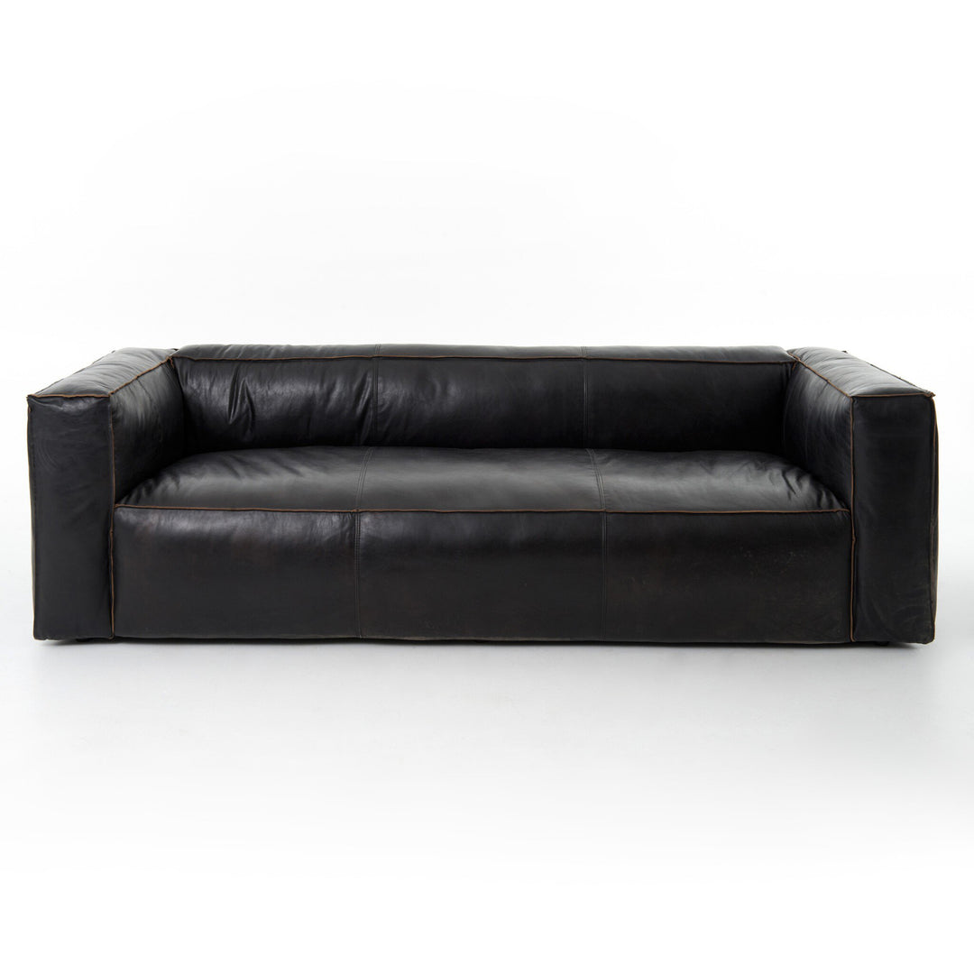 Black Reverse Stitch Sofa